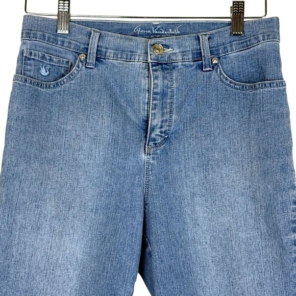Gloria Vanderbilt Amanda Skimmer Denim Capri Jeans 8 Petite Embroidered Pockets - Picture 3 of 10